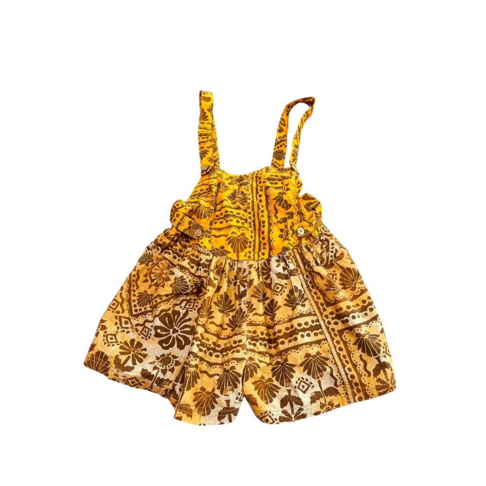 Free People C 8125 Palm Bay Floral Print‎ Bib Romper Adjustable Straps NWT XS